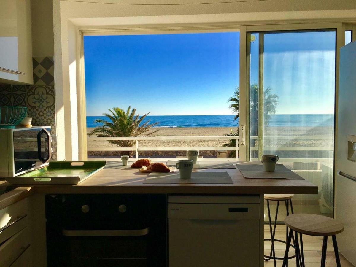 "Plage" Splendide Vue Mer Depuis La Chambre Et Le Salon Cuisine, 20M De La Plage! Canet-en-Roussillon Exterior foto